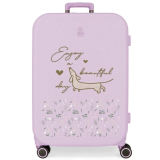 Cestovní kufr ABS Enso Beautiful day purple 70 cm
