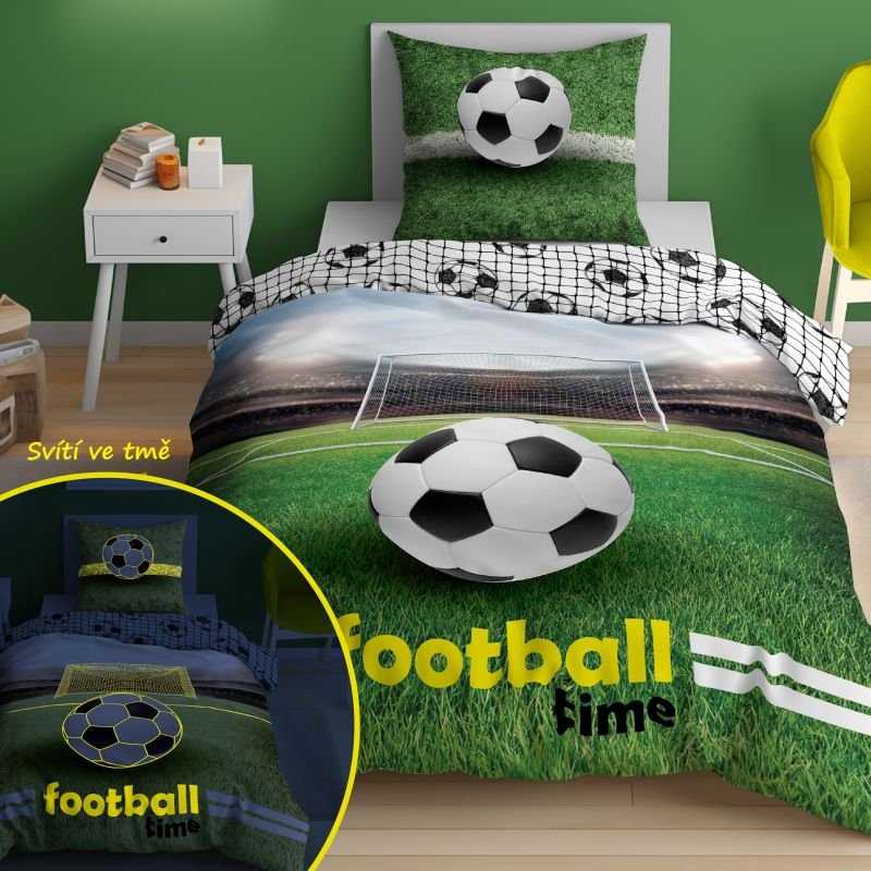 Povlečení Fotbal time svítící 140/200