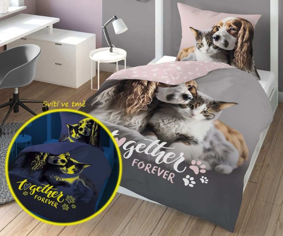 Povlečení Přátelé navždy svítící 140/200