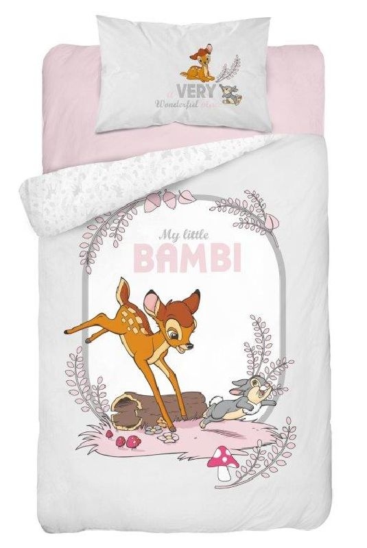 Povlečení do postýlky Little Bambi grey 100/135