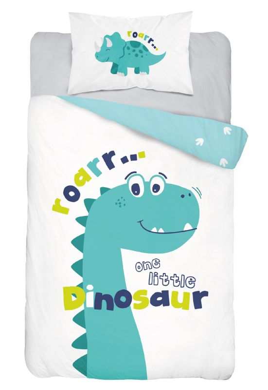 Povlečení do postýlky Liitle Dino blue 100/135