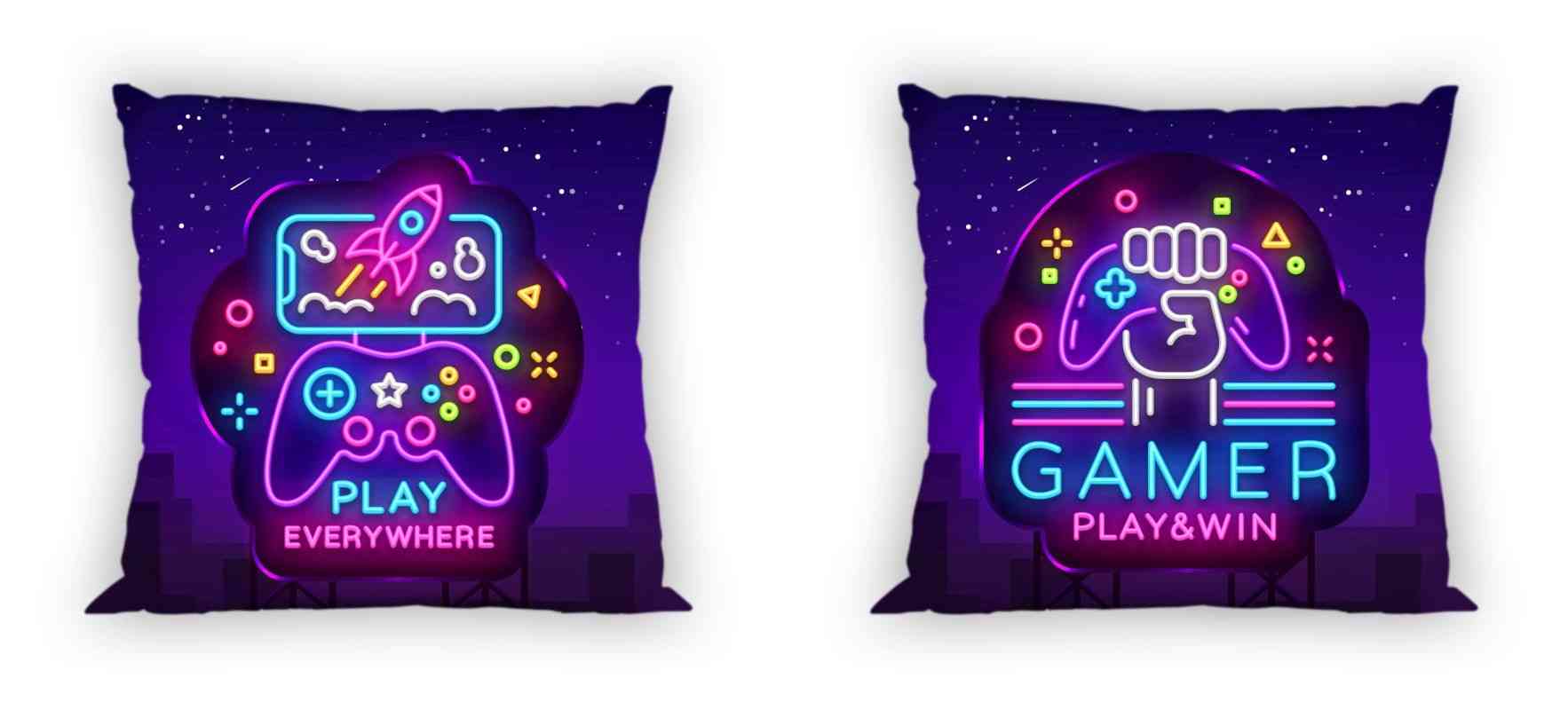 Povlak na polštářek Gamer Neon 40/40