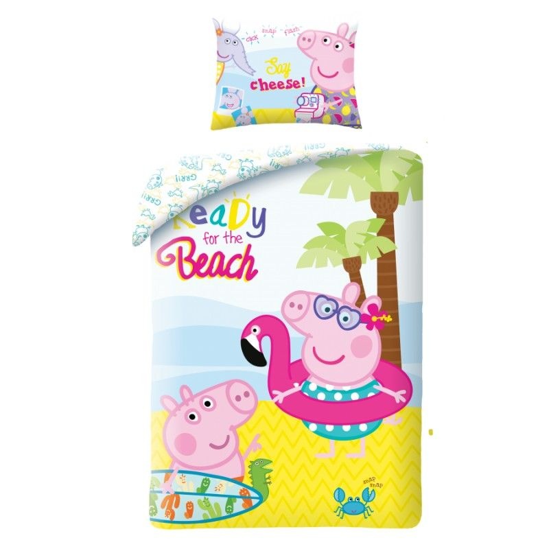 Povlečení ve vaku Peppa Pig pláž 140/200
