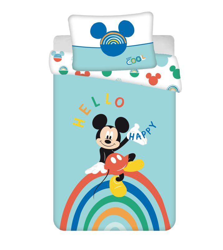Povlečení do postýlky Mickey rainbow baby 100/135