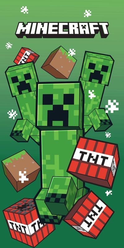 Osuška Micro Minecraft TNT Creepers 70x140