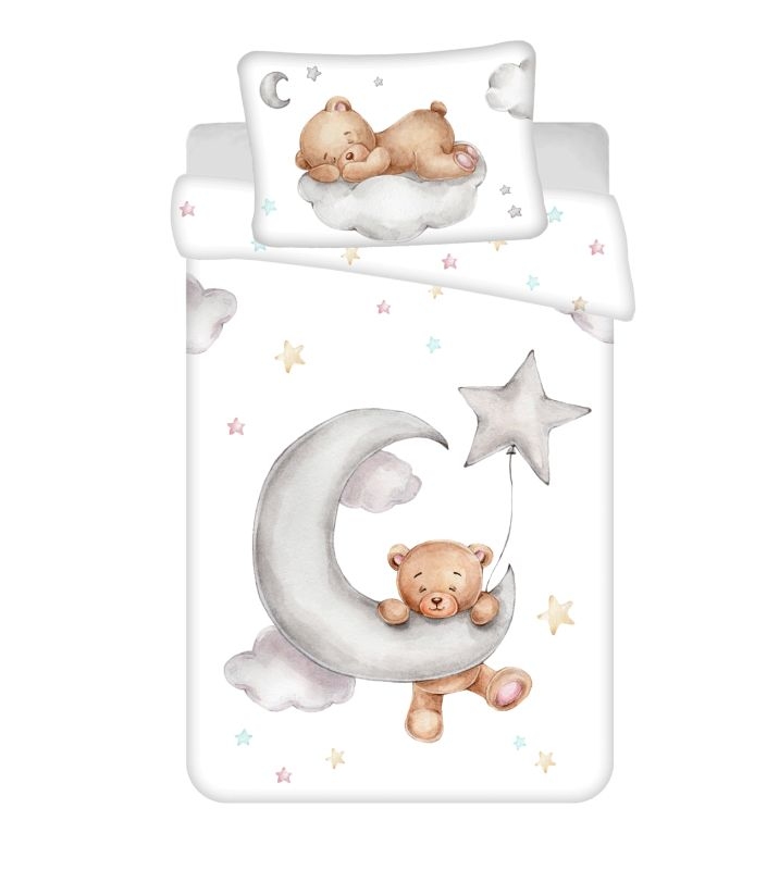 Povlečení do postýlky Medvídek Moon baby 100x135