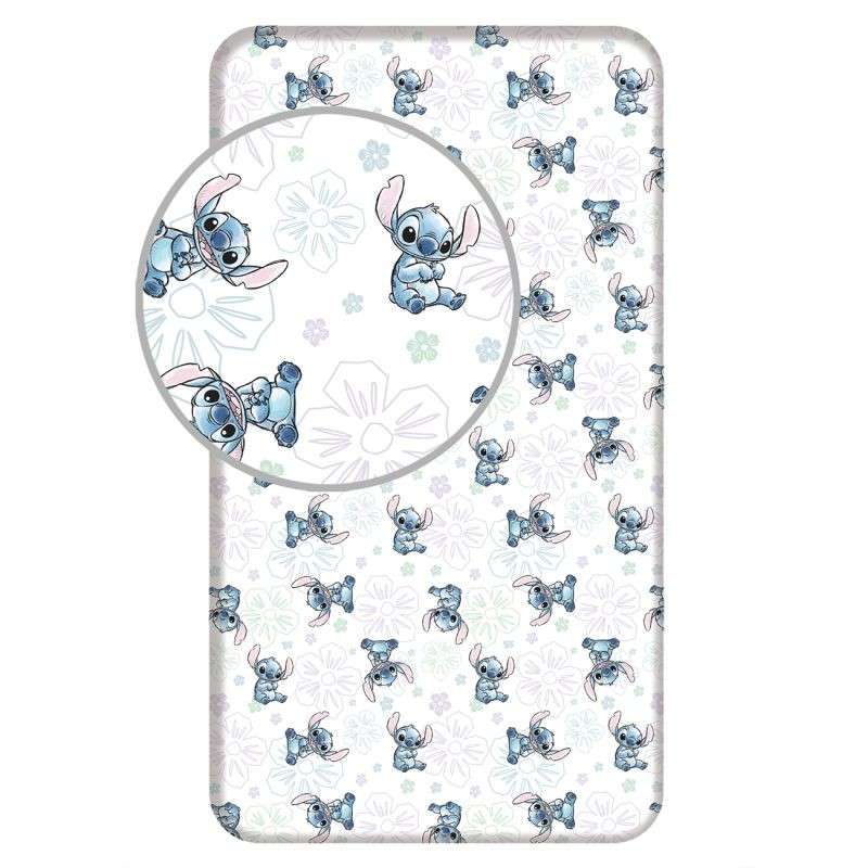 Prostěradlo 90/200 Lilo and Stitch Ohana White