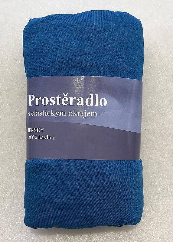Jersey prostěradlo 90/200 Modré
