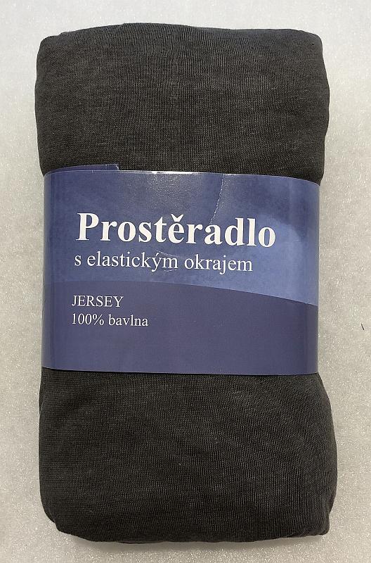 Jersey prostěradlo 90/200 Tmavě Šedé