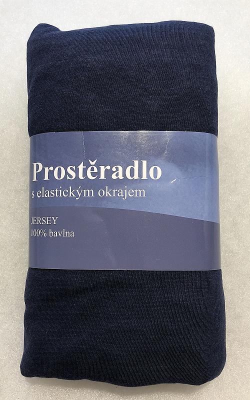 Jersey prostěradlo 90/200 Tmavě Modré