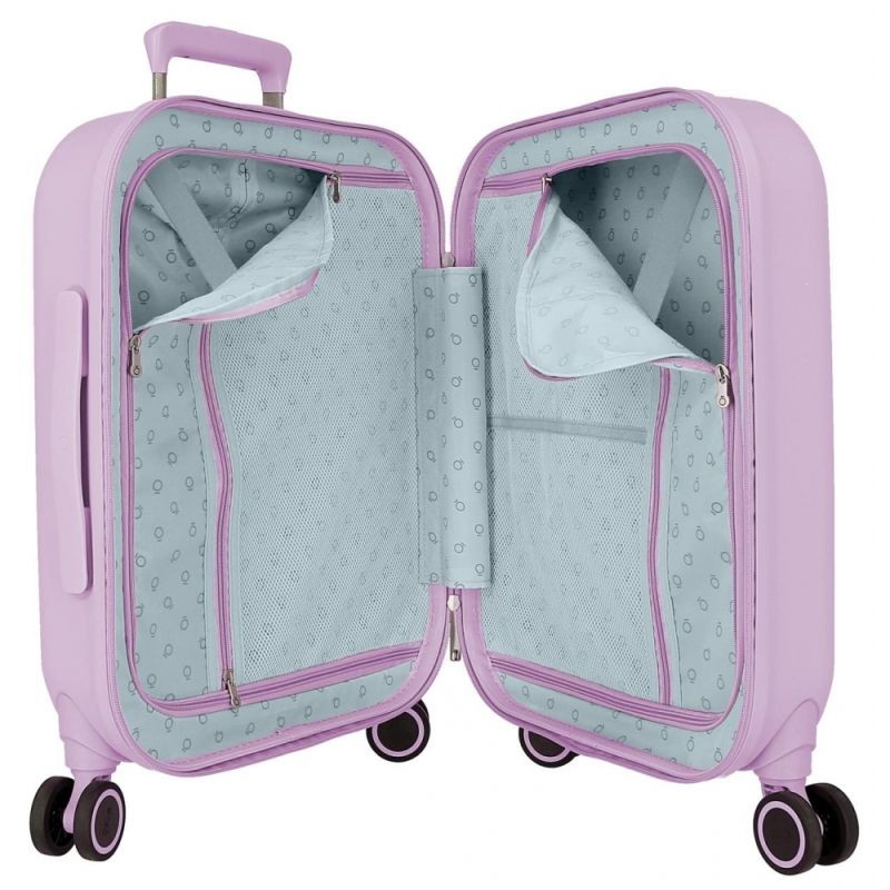 Cestovní kufr ABS Enso Beautiful day purple 55 cm 