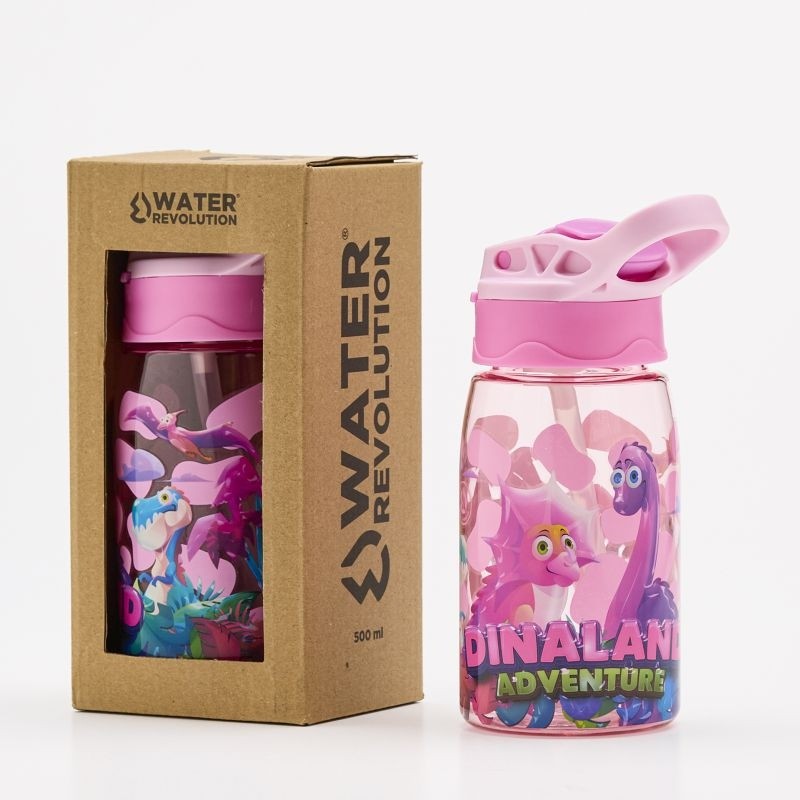Dětská Tritanová láhev na pití Dinaland pink 500 ml