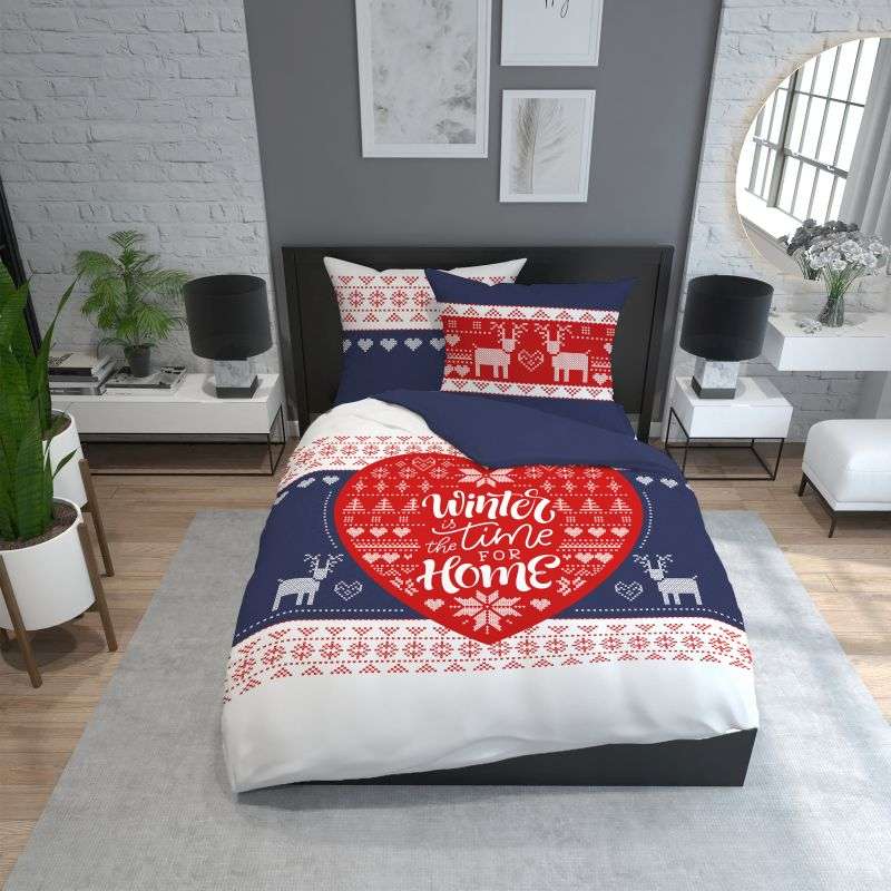 Francouzské Vánoční povlečení Sobíci 220x200