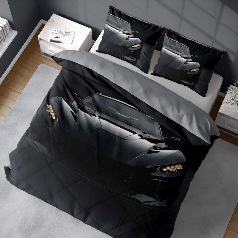 Francouzské povlečení 3D Černé auto micro 220/200