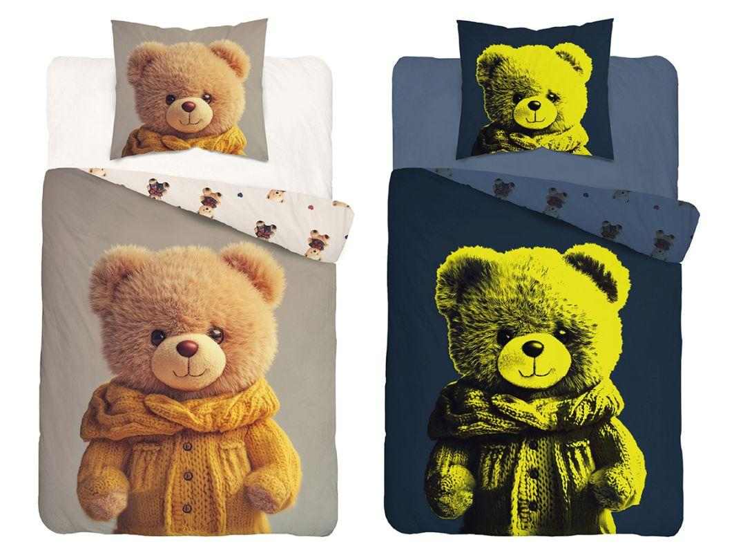Povlečení Medvídek ve svetru svítící 140/200