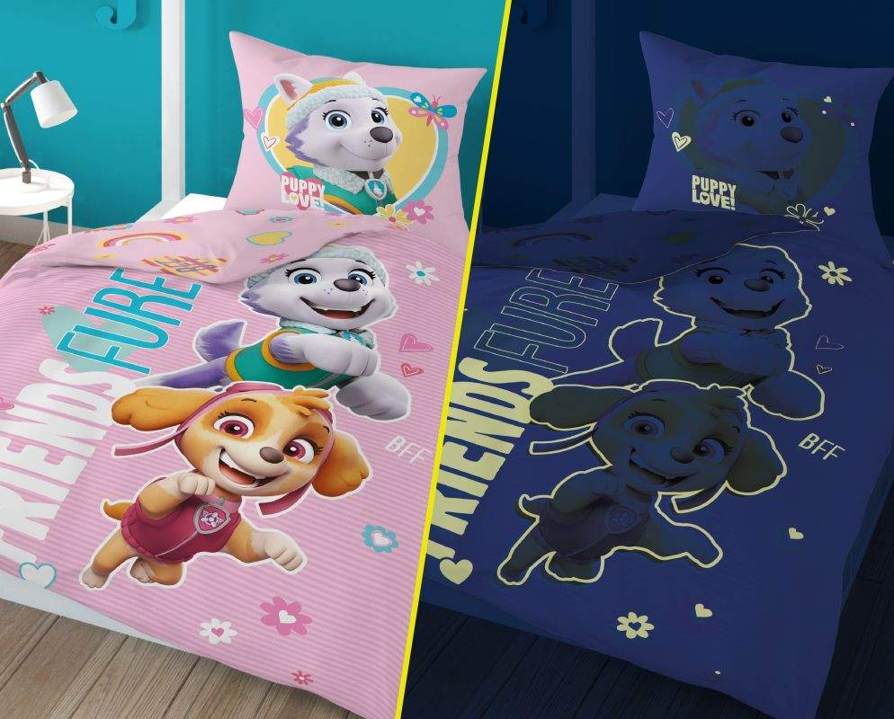 Povlečení Paw Patrol puppy svítící 140/200