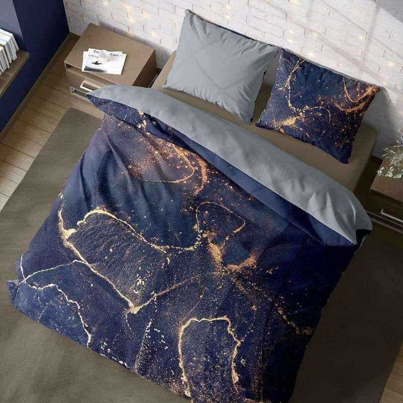 Povlečení bavlněný satén Minerál Blue 140/200