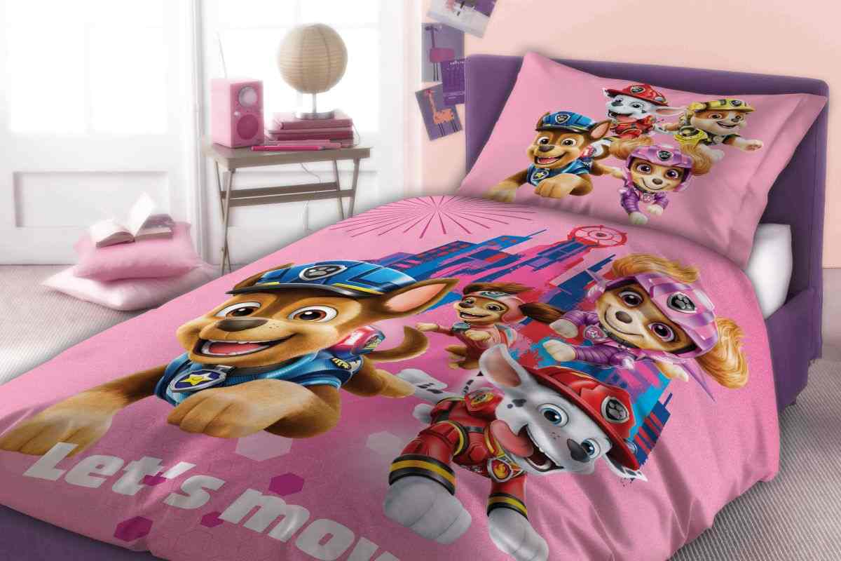 Povlečení do postýlky Paw Patrol Movie pink 100/135