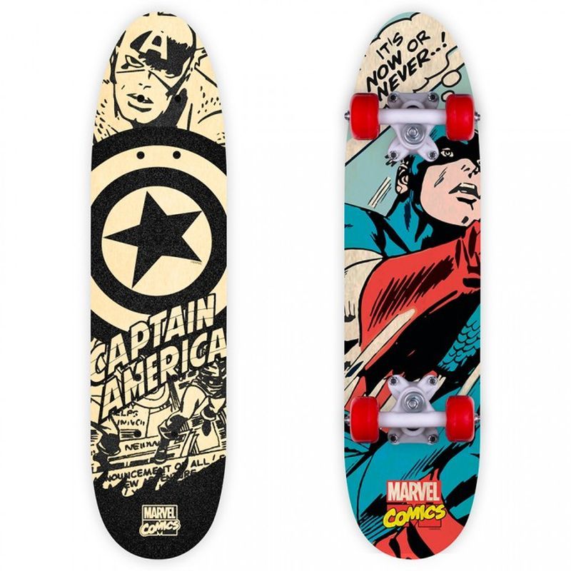 Skateboard dřevěný Avengers Kapitán Amerika