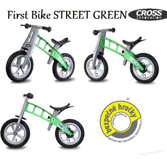 Odrážedlo First Bike STREET GREEN
