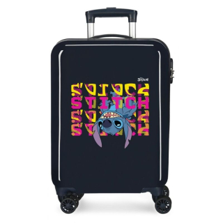 Cestovní kufr ABS Lilo and Stitch Face Down navy 55 cm