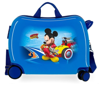 Dětský kufřík na kolečkách Mickey Lets Roll blue MAXI