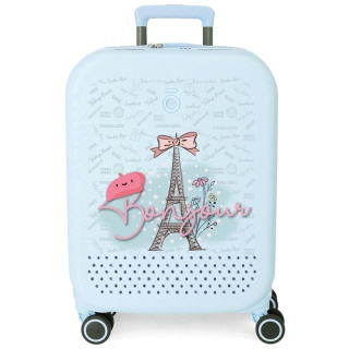 Cestovní kufr ABS Enso Bonjour blue 55 cm 