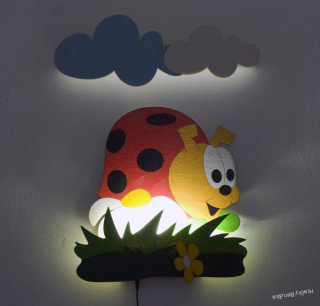 LED Lampička Beruška se sluníčkem a mráčky